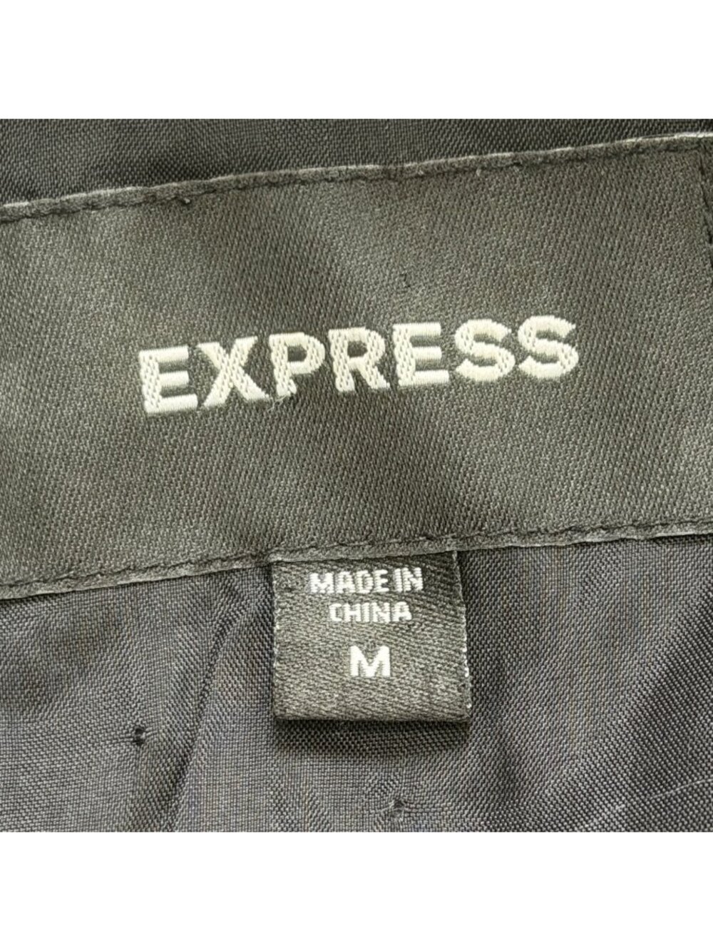 Express Womens Size M Suede Jacket Black Lambs Fur Trim - Picture 7 of 8